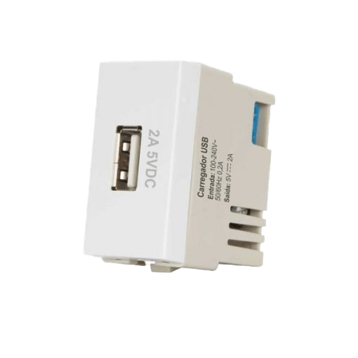 Caixinha Carregador Usb Cor Branco